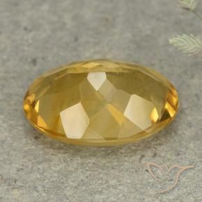 4.32克拉天然黄水晶，椭圆形，VVS-VS