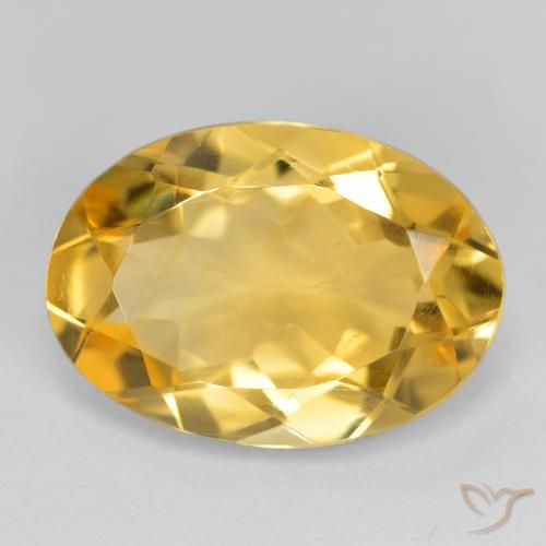4.76ct 天然 中金 黄水晶, 椭圆形, VVS-VS