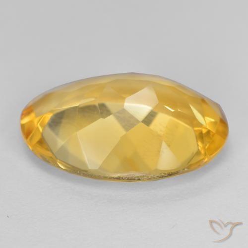 4.76克拉天然黄水晶，椭圆形，VVS-VS