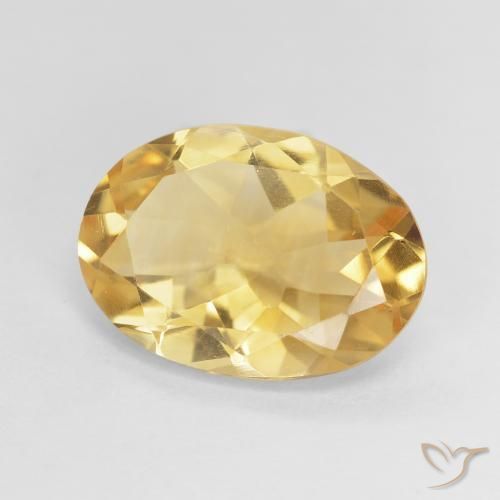 4.28克拉天然黄水晶，椭圆形，VVS-VS
