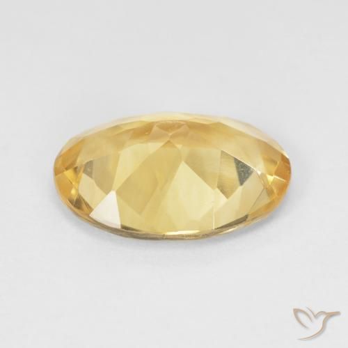 4.28克拉天然黄水晶，椭圆形，VVS-VS