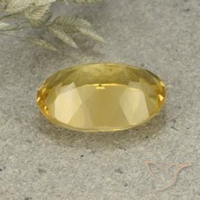 5.10克拉天然黄水晶，椭圆形，VVS-VS