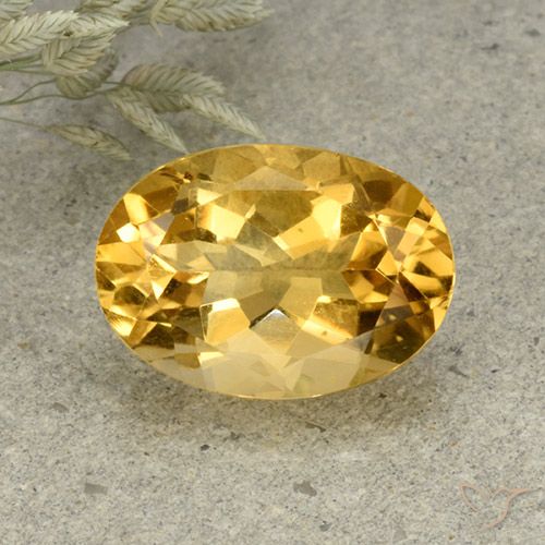 5.60ct 天然 金橙色 黄水晶, 椭圆形, VVS-VS