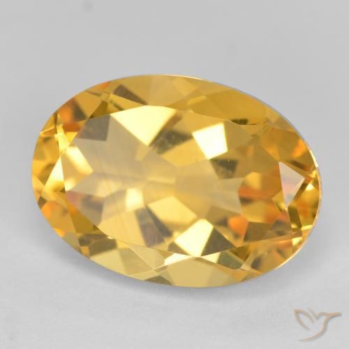 5.47克拉天然黄水晶，椭圆形，VVS-VS