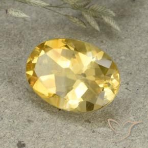 4.84克拉天然黄水晶，椭圆形，VVS-VS