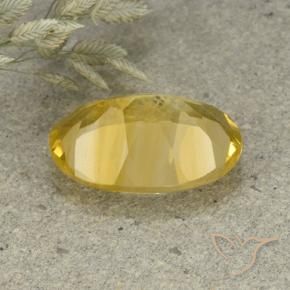 4.84克拉天然黄水晶，椭圆形，VVS-VS