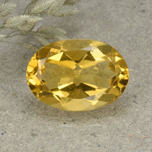 5.43ct 天然 金橙色 黄水晶, 椭圆形, VVS-VS