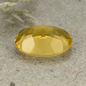 5.43克拉天然黄水晶，椭圆形，VVS-VS