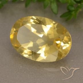 5.18克拉天然黄水晶，椭圆形，VVS-VS