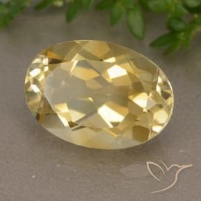 5.80克拉天然黄水晶，椭圆形，VVS-VS