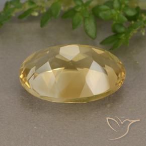 5.80克拉天然黄水晶，椭圆形，VVS-VS