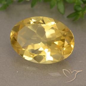 5.65克拉天然黄水晶，椭圆形，VVS-VS