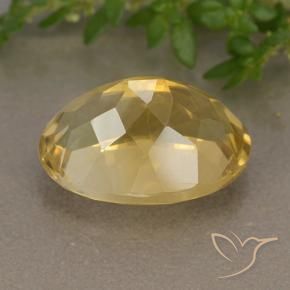 6.10克拉天然黄水晶，椭圆形，VVS-VS