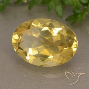 5.35克拉天然黄水晶，椭圆形，VVS-VS