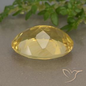 5.35克拉天然黄水晶，椭圆形，VVS-VS