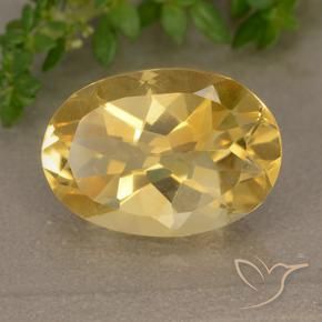 4.72克拉天然黄水晶，椭圆形，VVS-VS