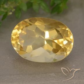 6.32克拉天然黄水晶，椭圆形，VVS-VS