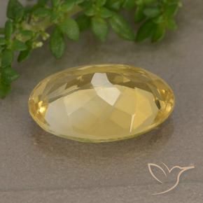 4.84克拉天然黄水晶，椭圆形，VVS-VS