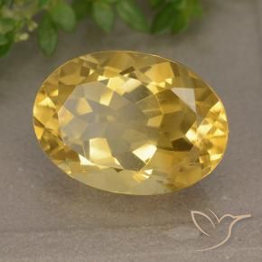 5.95克拉天然黄水晶，椭圆形，VVS-VS