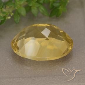 5.95克拉天然黄水晶，椭圆形，VVS-VS
