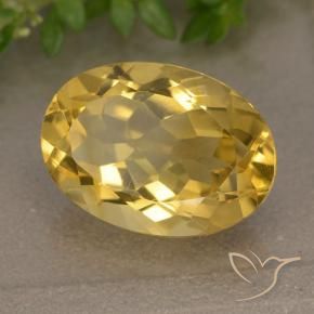 5.87克拉天然黄水晶，椭圆形，VVS-VS