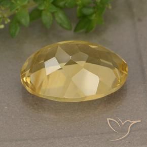 5.87克拉天然黄水晶，椭圆形，VVS-VS