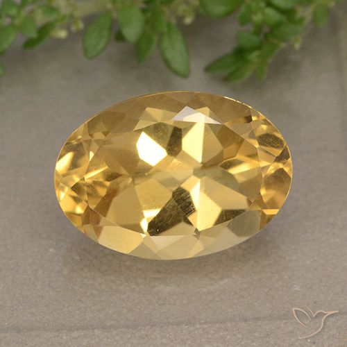 5.78ct 天然 深金橙色 黄水晶, 椭圆形, VVS-VS
