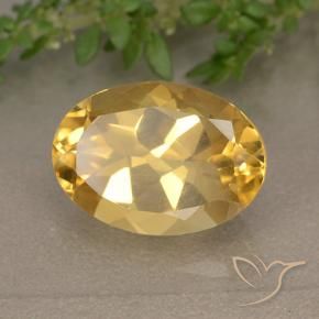 5.78克拉天然黄水晶，椭圆形，VVS-VS