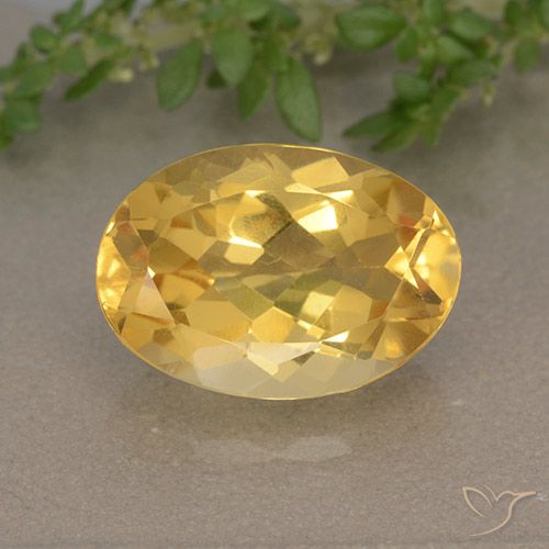5.38ct 天然 深金橙色 黄水晶, 椭圆形, VVS-VS