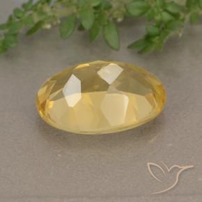 5.38克拉天然黄水晶，椭圆形，VVS-VS