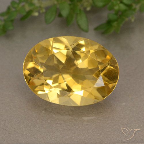 4.87ct 天然 中金 黄水晶, 椭圆形, VVS-VS
