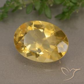 4.87克拉天然黄水晶，椭圆形，VVS-VS