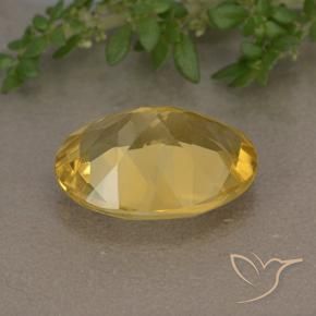 4.87克拉天然黄水晶，椭圆形，VVS-VS