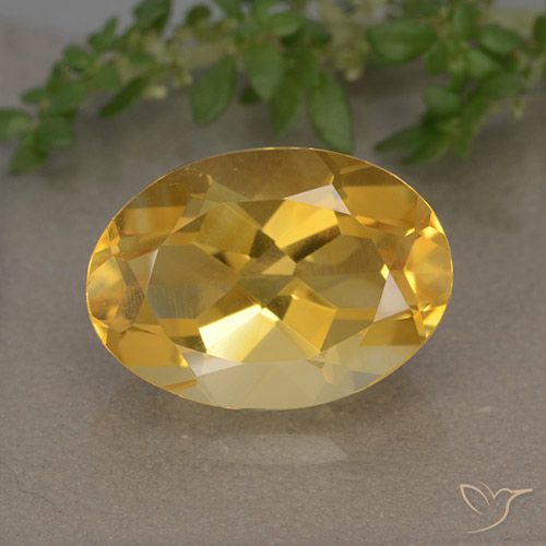 5.74ct 天然 金橙色 黄水晶, 椭圆形, VVS-VS