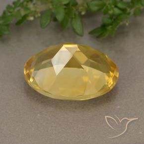 5.74克拉天然黄水晶，椭圆形，VVS-VS