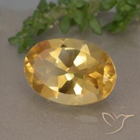 5.64克拉天然黄水晶，椭圆形，VVS-VS