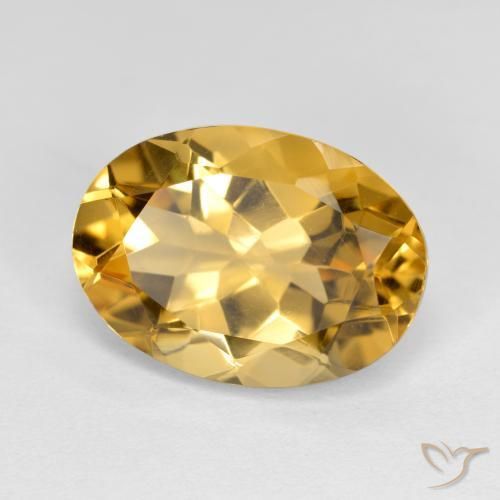 5.47ct 天然 金色 黄水晶, 椭圆形, VVS-VS