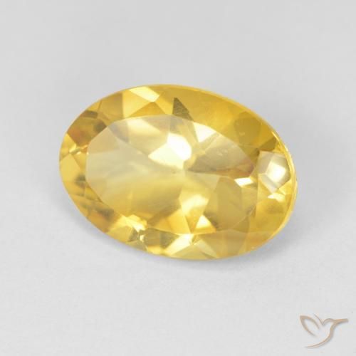 5.09克拉天然黄水晶，椭圆形，VVS-VS