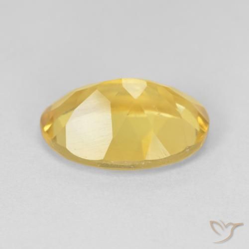 5.09克拉天然黄水晶，椭圆形，VVS-VS