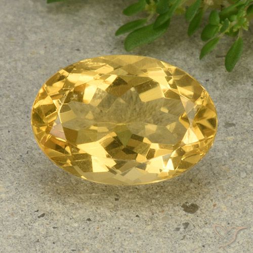 5.93ct 天然 中金 黄水晶, 椭圆形, VVS-VS