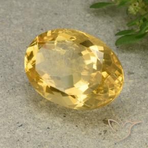 5.93克拉天然黄水晶，椭圆形，VVS-VS