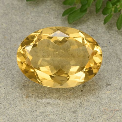 5.54ct 天然 中金 黄水晶, 椭圆形, VVS-VS
