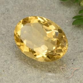 5.54克拉天然黄水晶，椭圆形，VVS-VS