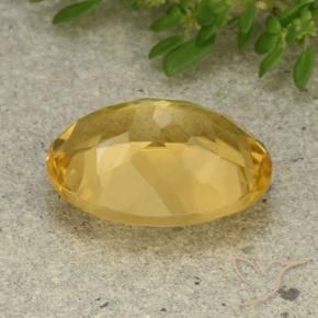 5.54克拉天然黄水晶，椭圆形，VVS-VS