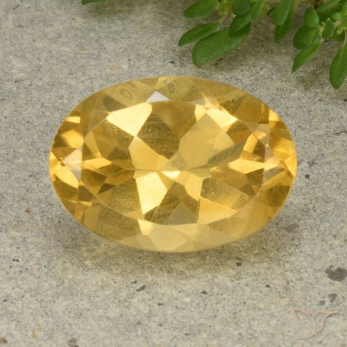 5.43ct 天然 中金 黄水晶, 椭圆形, VVS-VS