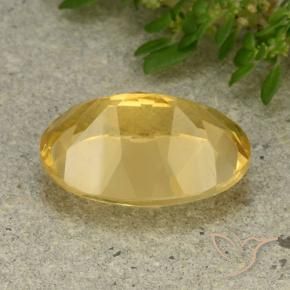 5.43克拉天然黄水晶，椭圆形，VVS-VS