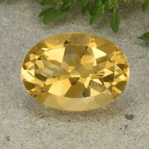 5.41ct 天然 金橙色 黄水晶, 椭圆形, VVS-VS
