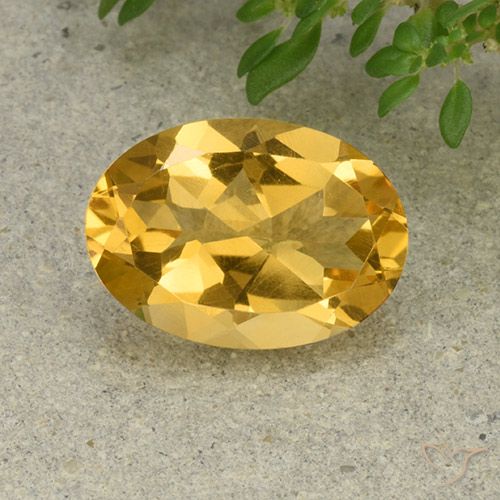4.76ct 天然 中浅金色 黄水晶, 椭圆形, VVS-VS