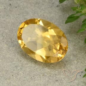 4.76克拉天然黄水晶，椭圆形，VVS-VS