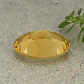 4.76克拉天然黄水晶，椭圆形，VVS-VS